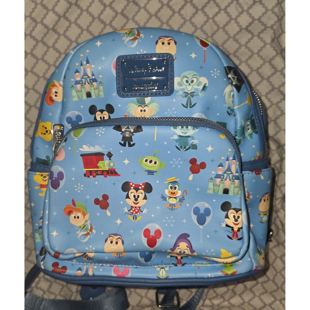 NWOT loungefly Disney character print mini backpack purse bookbag bag tote!